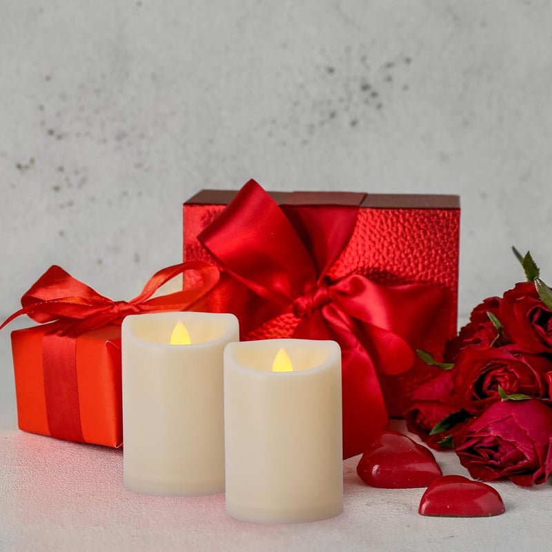 7LinRay Store 3" x 4" Single Flickering Flameless Candles with Remote and Timers, Waterproof Outdoor Indoor Battery Operated LED Pillar Candles for Home/Wedding Decor, Ivory Plastic, Won't Melt - Image 5